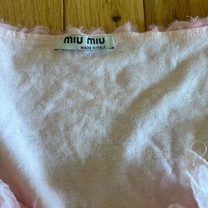 MIU MIU PINK BABY TEE size small